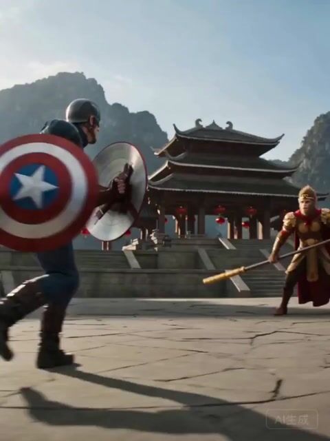 Wukong Vs  Captain America Epic Battle 88 — Seedance 2.0 video prompt example