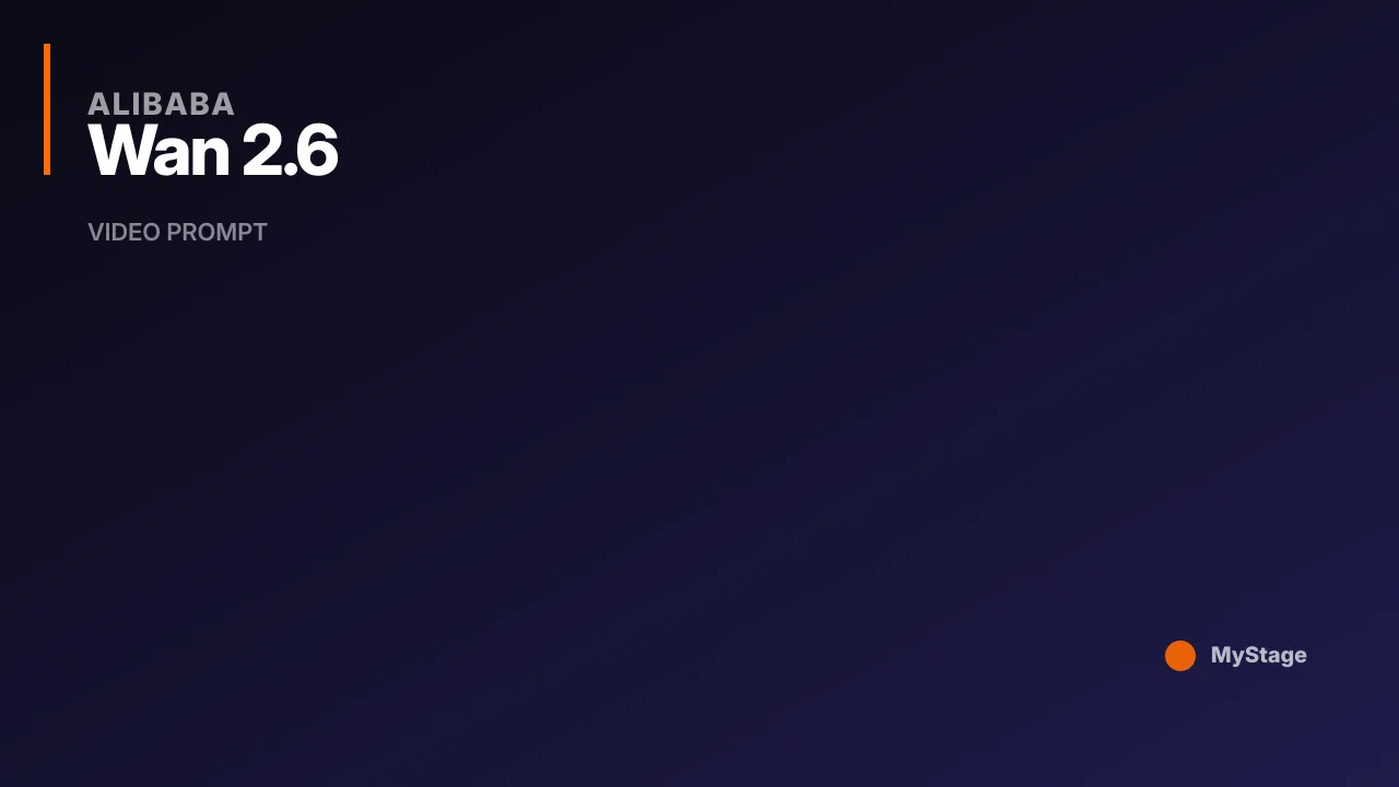 Urban Night Scene — Wan 2.6 video prompt example